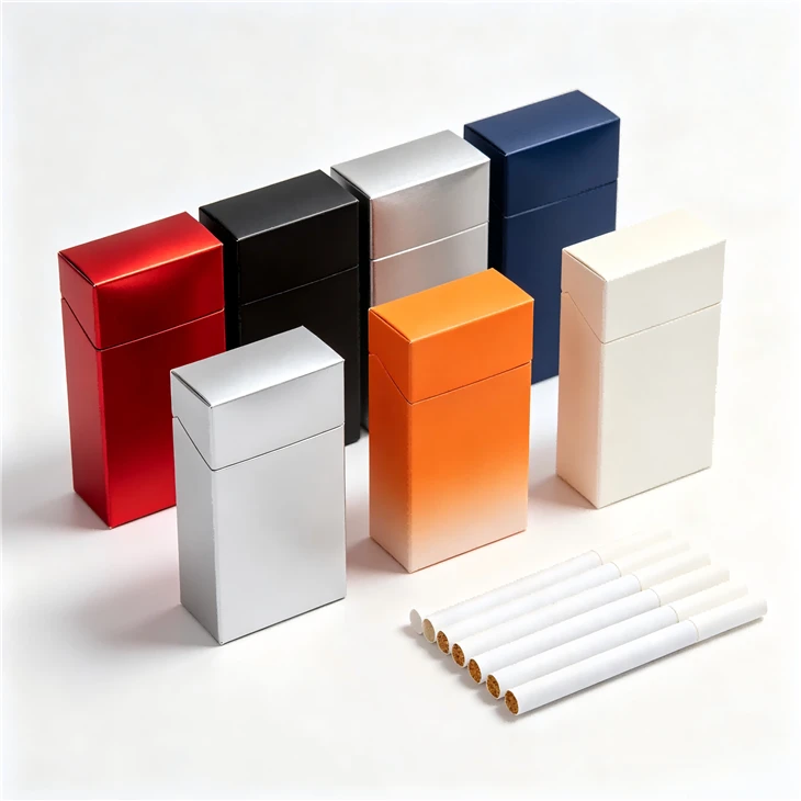 Empty Paper Flip Top Cigarette Box